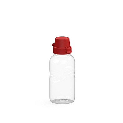 Trinkflasche Carve School, 500 ml, RENEW, transparent/standard-rot