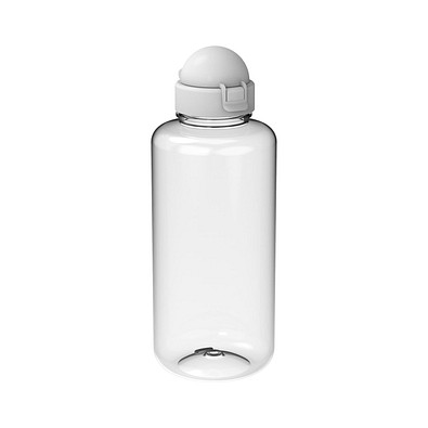 Trinkflasche Junior, 1 l, RENEW, transparent/weiss