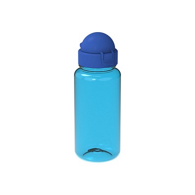 Trinkflasche Junior, 400 ml, RENEW, transparent-blau/standard-blau PP