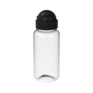 Trinkflasche Junior, 400 ml, transparent/schwarz