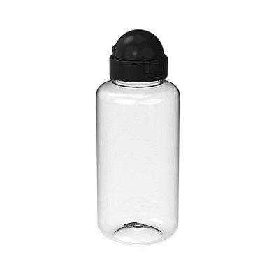Trinkflasche Junior, 700 ml, RENEW, transparent/schwarz