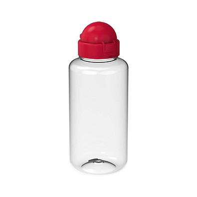 Trinkflasche Junior, 700 ml, RENEW, transparent/standard-rot