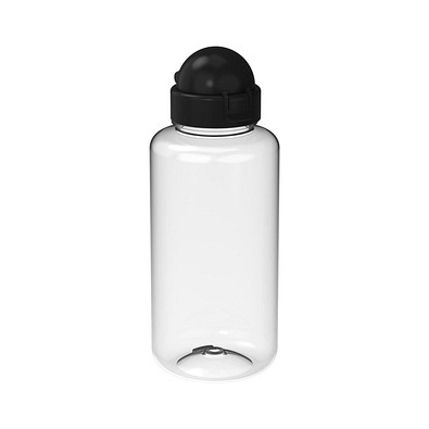 Trinkflasche Junior, 700 ml, transparent/schwarz