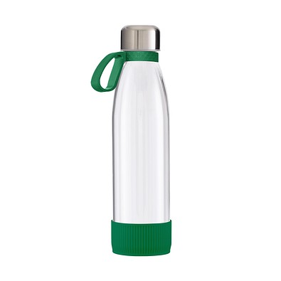 Trinkflasche RETUMBLER-myTOULON GLASS, transparent/grün/grün