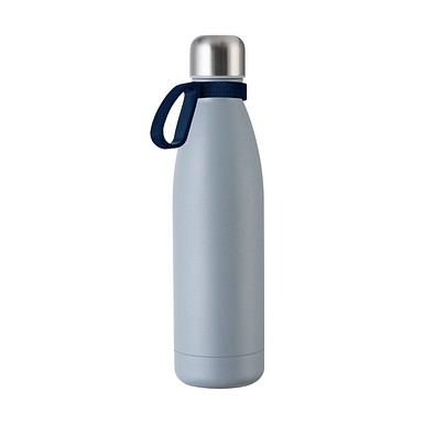 Trinkflasche RETUMBLER-myTOULON, grau, Ring dunkelblau