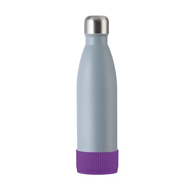 Trinkflasche RETUMBLER-myTOULON, grau, Sleeve lila