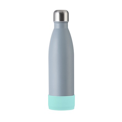 Trinkflasche RETUMBLER-myTOULON, grau, Sleeve mint