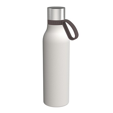 Trinkflasche RETUMBLER-myTOULON II 820, weiß, Ring braun