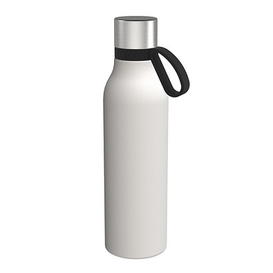 Trinkflasche RETUMBLER-myTOULON II 820, weiß, Ring schwarz
