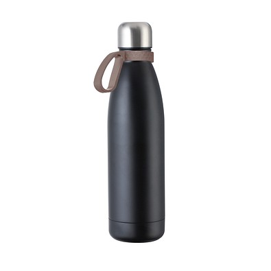 Trinkflasche RETUMBLER-myTOULON, schwarz, Ring braun