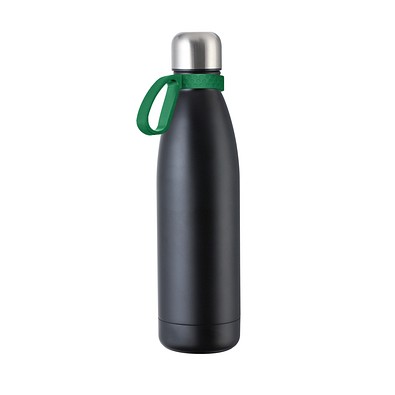 Trinkflasche RETUMBLER-myTOULON, schwarz, Ring grün