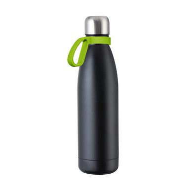 Trinkflasche RETUMBLER-myTOULON, schwarz, Ring hellgrün