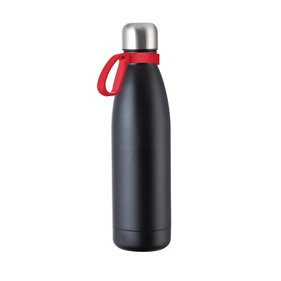 Trinkflasche RETUMBLER-myTOULON, schwarz, Ring rot