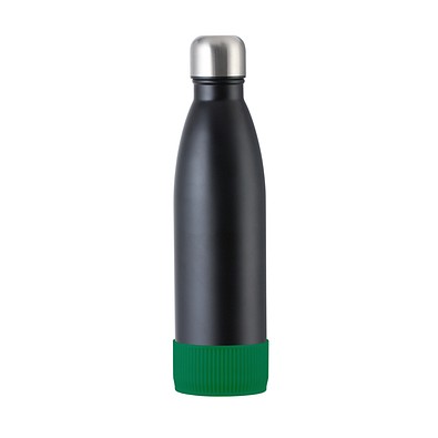 Trinkflasche RETUMBLER-myTOULON, schwarz, Sleeve grün