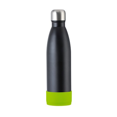 Trinkflasche RETUMBLER-myTOULON, schwarz, Sleeve hellgrün