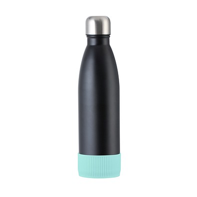 Trinkflasche RETUMBLER-myTOULON, schwarz, Sleeve mint