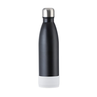 Trinkflasche RETUMBLER-myTOULON, schwarz, Sleeve weiß