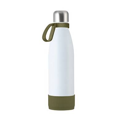 Trinkflasche RETUMBLER-myTOULON, weiß/dunkelgrün/dunkelgrün