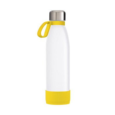 Trinkflasche RETUMBLER-TOULON GLASS, weiß/gelb/gelb