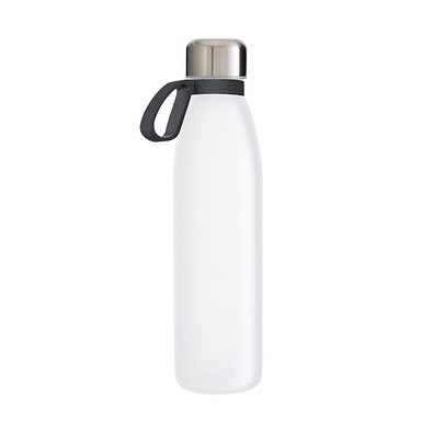 Trinkflasche RETUMBLER-TOULON GLASS, weiß, Ring anthrazit