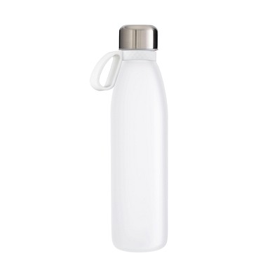 Trinkflasche RETUMBLER-TOULON GLASS, weiß, Ring weiß