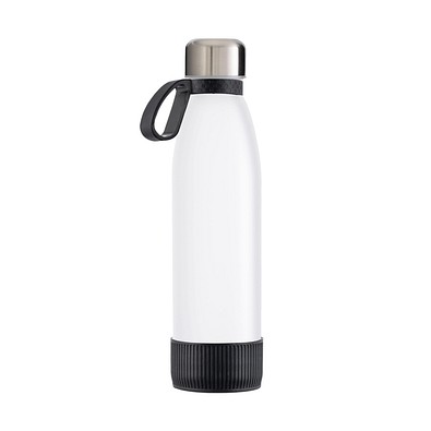 Trinkflasche RETUMBLER-TOULON GLASS, weiß/schwarz/schwarz
