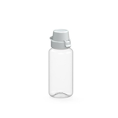 Trinkflasche School, 400 ml, RENEW, transparent/weiss