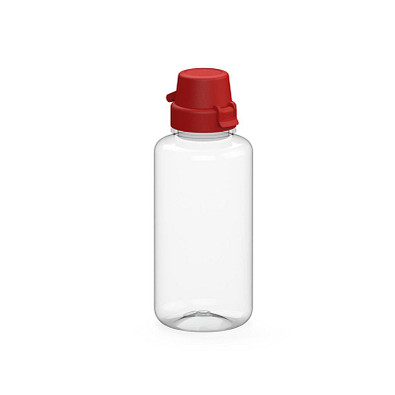 Trinkflasche School, 700 ml, RENEW, transparent/standard-rot