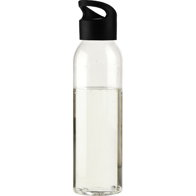 Trinkflasche Sirius, 650 ml, transparent/schwarz