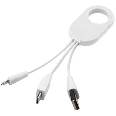 Troop 3-in-1-Ladekabel, weiss