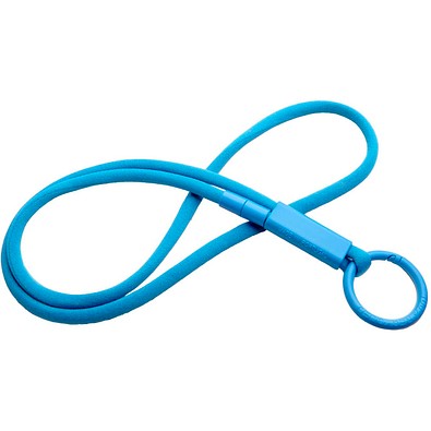 Tubyard Lanyard mit Band aus recyceltem Kunststoff, himmelblau
