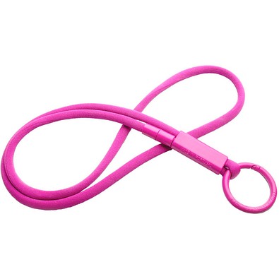 Tubyard Lanyard mit Band aus recyceltem Kunststoff, rosa