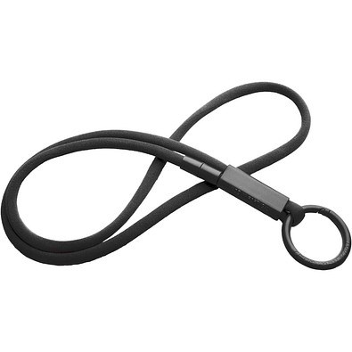 Tubyard Lanyard mit Band aus recyceltem Kunststoff, schwarz