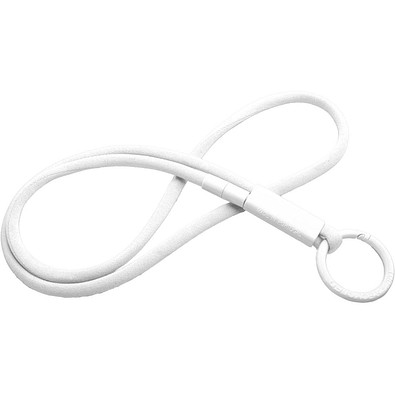 Tubyard Lanyard mit Band aus recyceltem Kunststoff, weiss