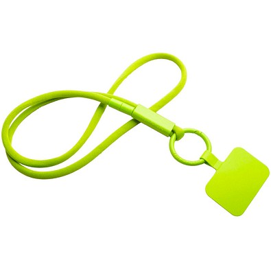 Tubyard Lanyard mit Telefonhalterung und Band aus recyceltem Kunststoff, gelb