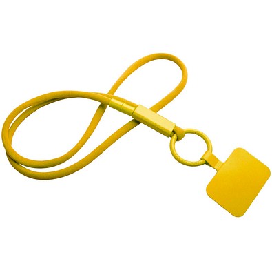 Tubyard Lanyard mit Telefonhalterung und Band aus recyceltem Kunststoff, sonnenorange