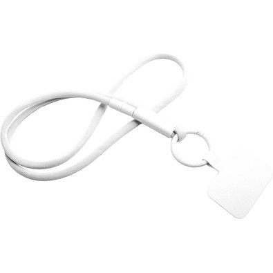 Tubyard Lanyard mit Telefonhalterung und Band aus recyceltem Kunststoff, weiss