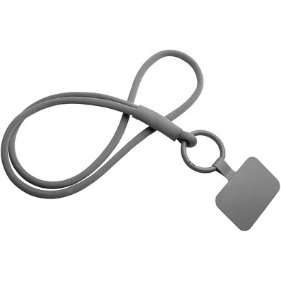 Tubyard Lanyard mit Telefonhalterung und elastischem Band, grau