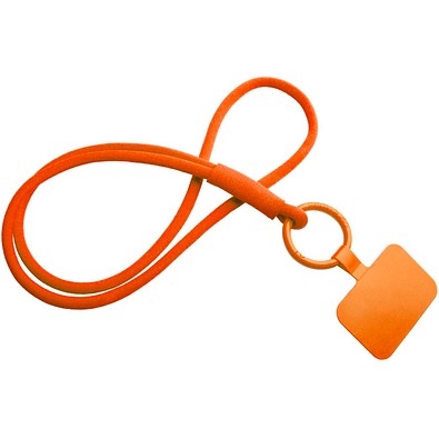 Tubyard Lanyard mit Telefonhalterung und elastischem Band, orange