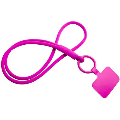 Tubyard Lanyard mit Telefonhalterung und elastischem Band, rosa