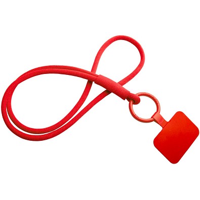 Tubyard Lanyard mit Telefonhalterung und elastischem Band, rot