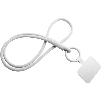 Tubyard Lanyard mit Telefonhalterung und elastischem Band, weiss