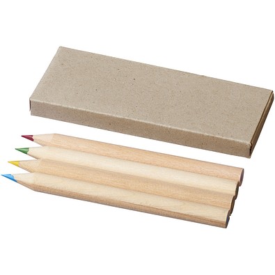 Tullik 4 teiliges Buntstifteset, natur