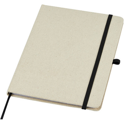 Tutico Hard Cover Notizbuch aus Bio Baumwolle, natur/schwarz
