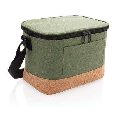 XD COLLECTION Two-Tone Kühltasche mit Korkdetails, grün