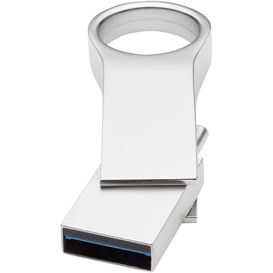Typ C USB Stick 3.0 rund, groß, silber, 32GB