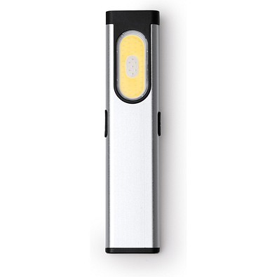 Ultraschlanke Taschenlampe aus Aluminium , Silber