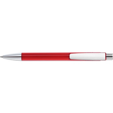 uma® CANDY transparent M SI Druckkugelschreiber, rot