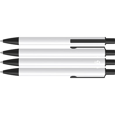 uma® GROOVE M RECY Druckkugelschreiber, weiss