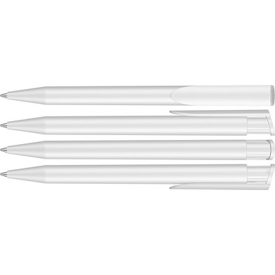 uma® HAPPY Druckkugelschreiber, weiss